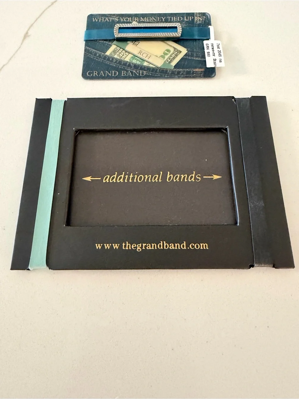 The Grand Band Teal Money Clip Band
